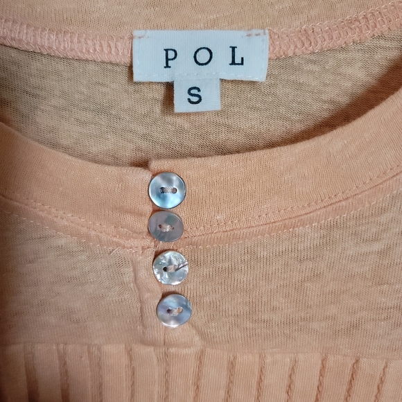 POL Linen Blend Sleeveless Relaxed Fit Top Tank. Size S - Picture 2 of 6